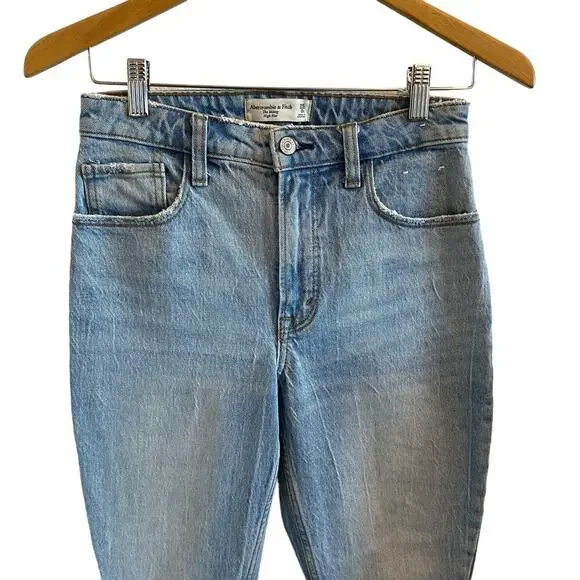 Abercrombie & Fitch The Skinny High Rise Curve Love With Raw Hem - Picture 5 of 11